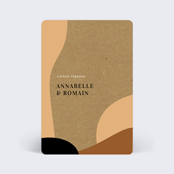 Carton réponse mariage Art Kraft