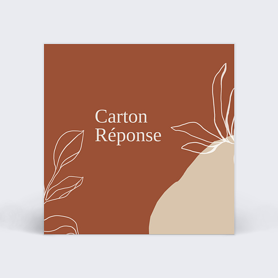 Carton réponse mariage Boho