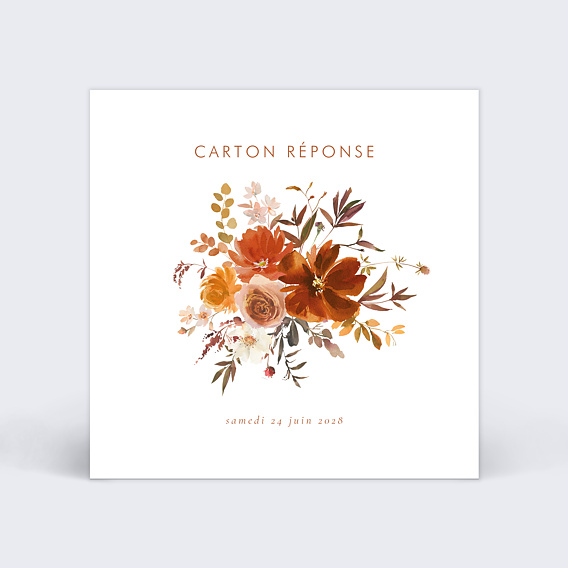 Carton réponse mariage Bouquet Parfume