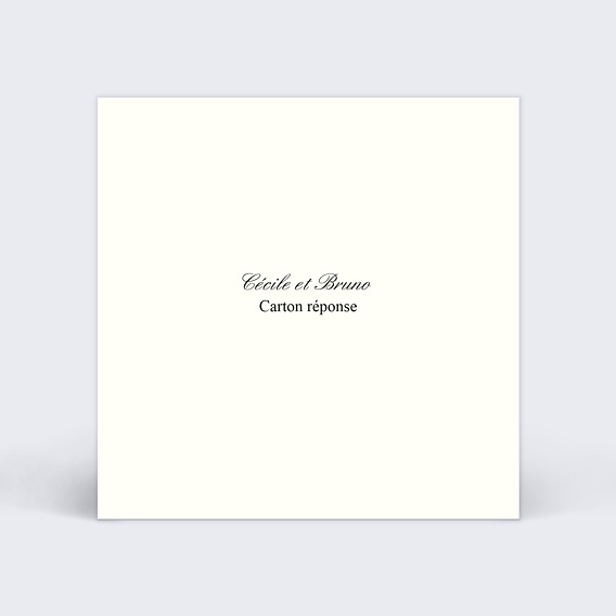 Carton réponse mariage Classique Beige