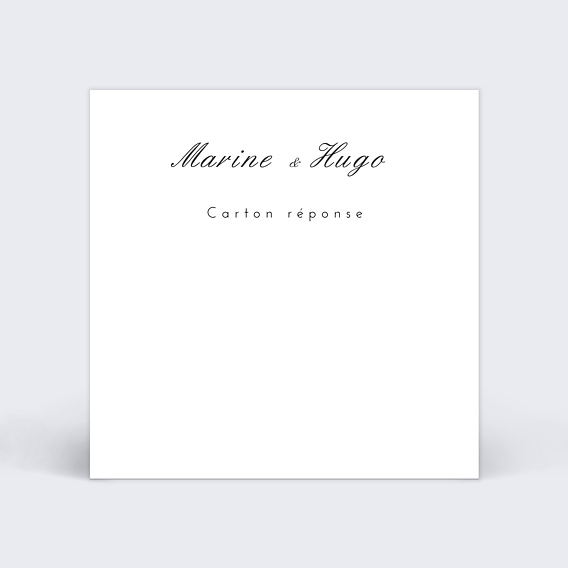 Carte Réponse de Mariage Classique