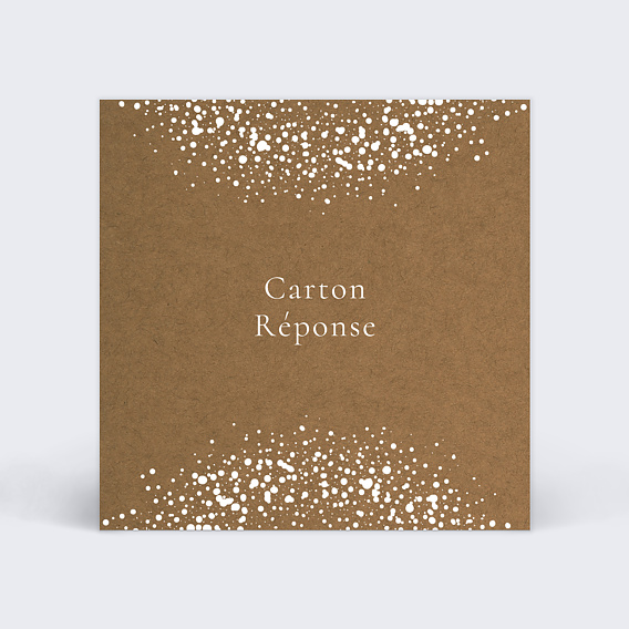 Carton réponse mariage Couronne Dentelle