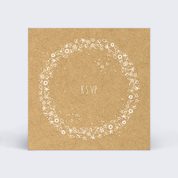 Carte réponse de mariage Fleurs de printemps