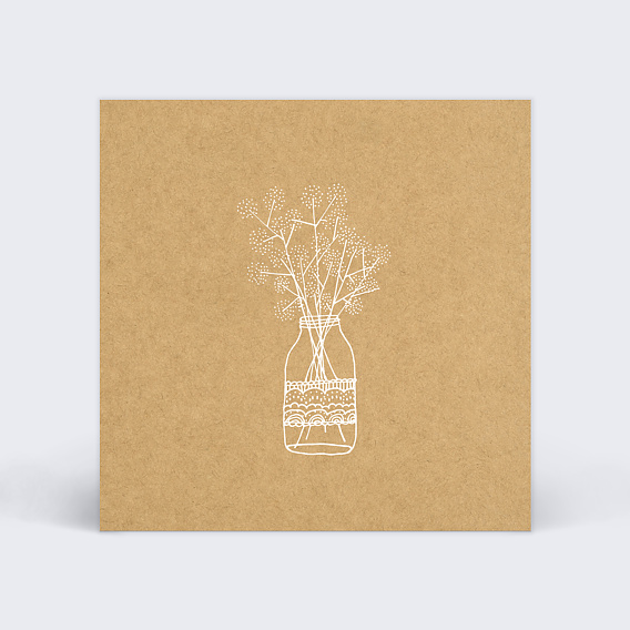 Carton réponse mariage Fleurs des Champs