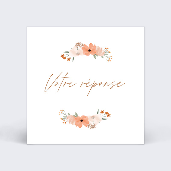 Carton réponse mariage Flower of Fall