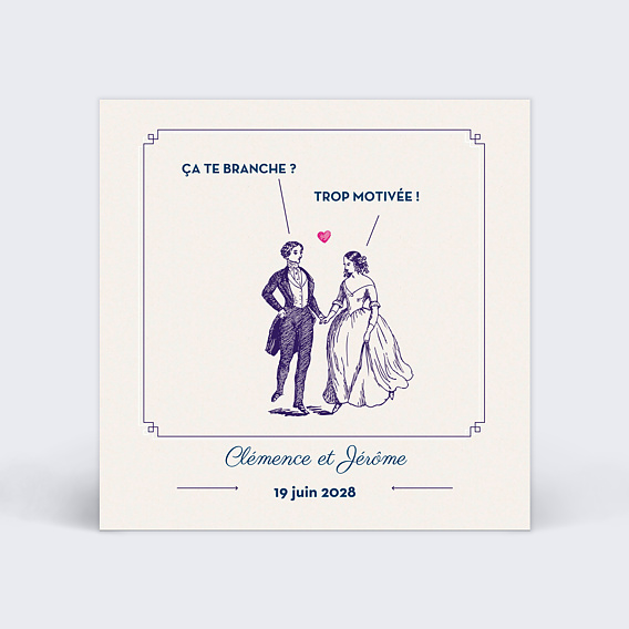 Carton Réponse Mariage Hirondelle d'Amour