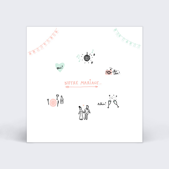 Carton réponse mariage Mariage Illustré
