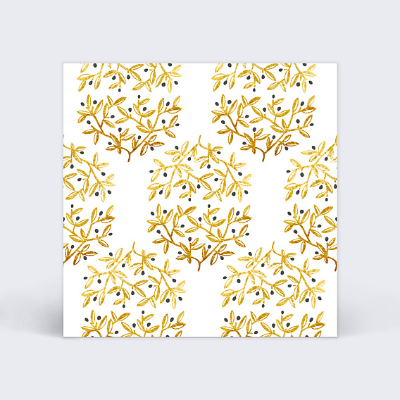 Carton réponse mariage Oliviers Ocre