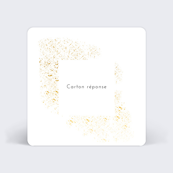 Carton réponse mariage Poudre Ocre