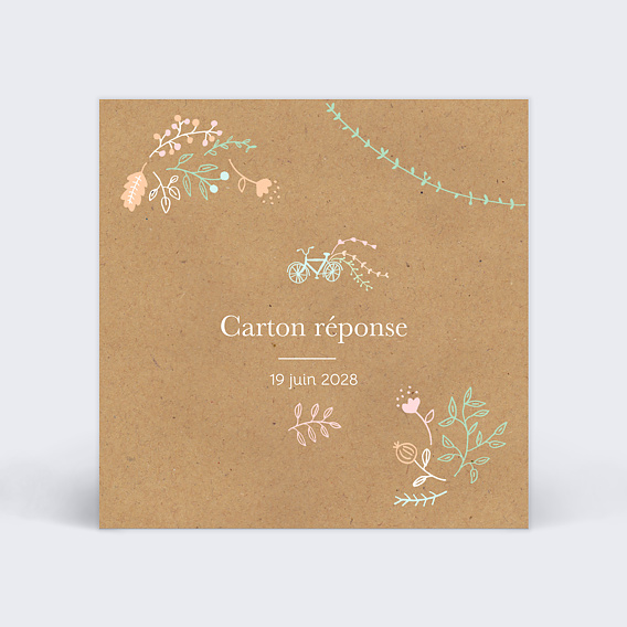 Carton réponse mariage Promenade Champêtre