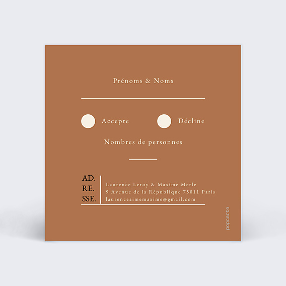 Carton Réponse Mariage Booklover