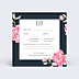 Carton Réponse Mariage RSVP Dark Peony