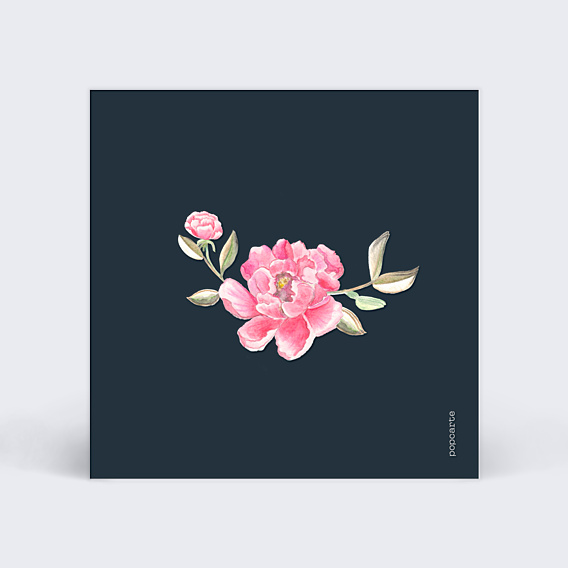 Carton Réponse Mariage RSVP Dark Peony