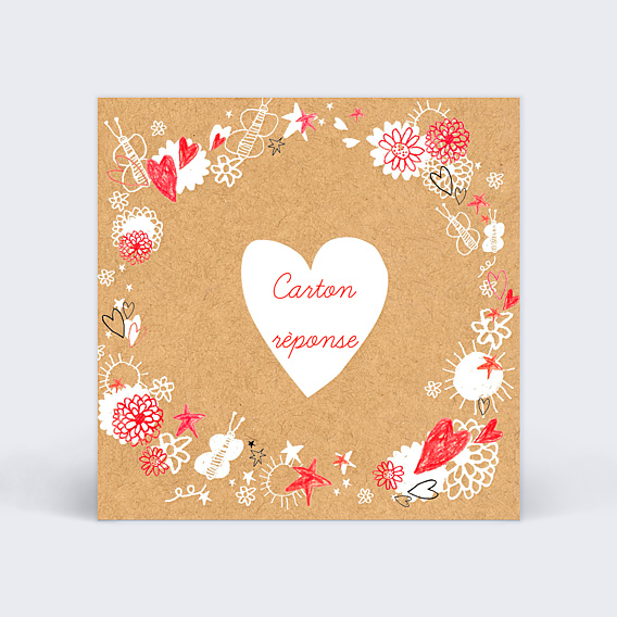 Carton Réponse Mariage Mariage Enfant