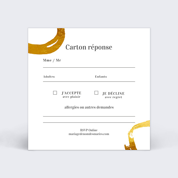 Carton Réponse Mariage Alliance