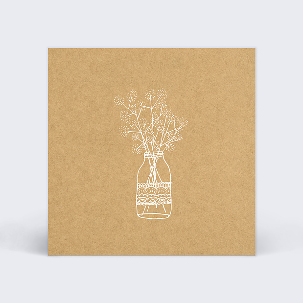Carte Réponse de Mariage Fleurs des Champs Recto