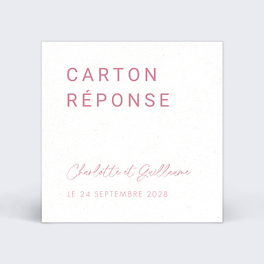 Carton Réponse Mariage Maison Lemoine X Popcarte - Ivory