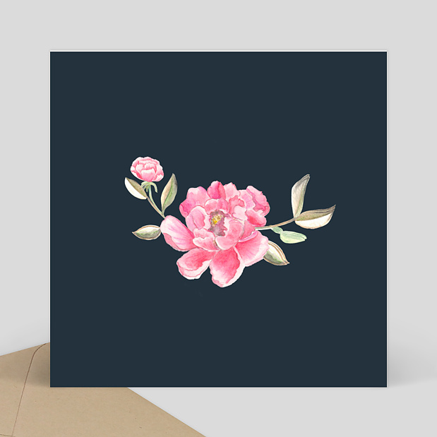 RSVP de Mariage Dark Peony Verso