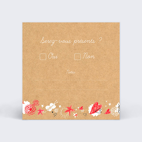 Carton Réponse Mariage Mariage Enfant 