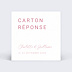 Carton réponse mariage Maison Lemoine X Popcarte - Ivory