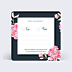 Carton Réponse Mariage Dark Peony Simple