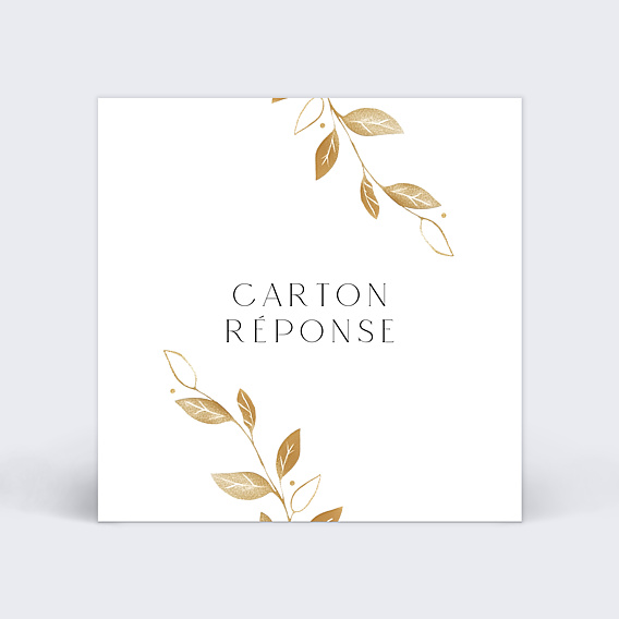 Carton Réponse Mariage Couronne chic