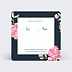 Carton réponse mariage Dark Peony Simple Verso