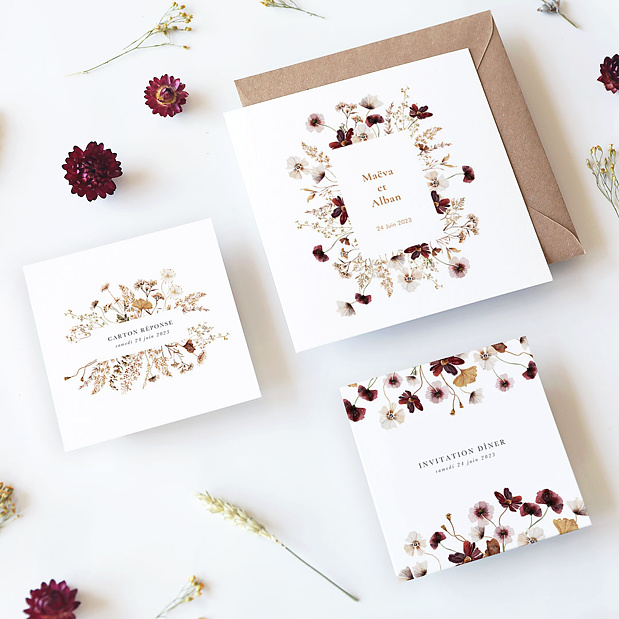 Carton Réponse Mariage Jardin Sauvage