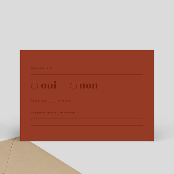 Carton réponse mariage Mister M Jesse Verso