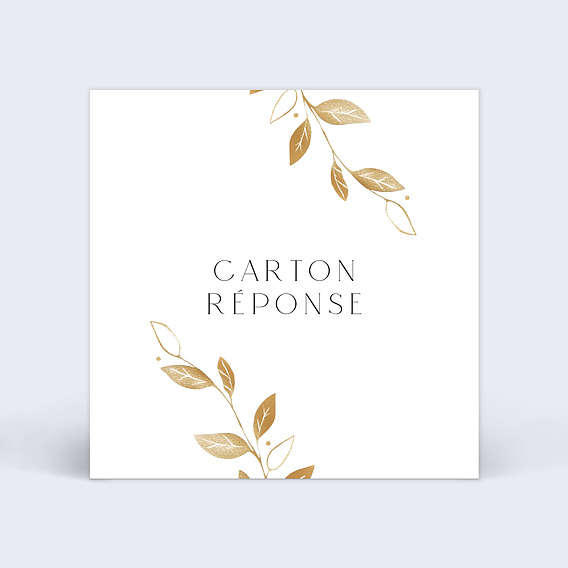 Carton réponse mariage Couronne chic Recto