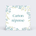 Carton réponse mariage Petites fleurs bleues