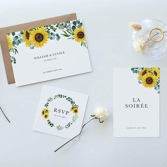 Carton réponse mariage Tournesol Après 4