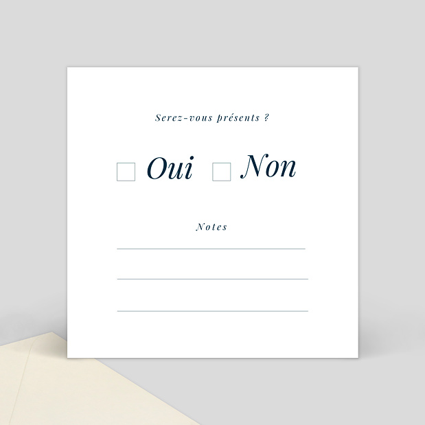 Carton Réponse de Mariage Abîme Verso