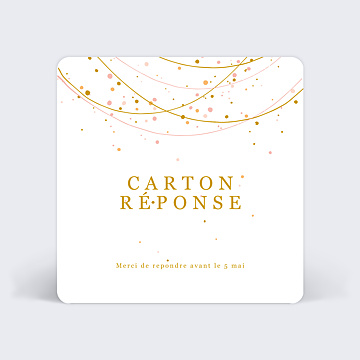 Carton Rponse Mariage Fairy Lights