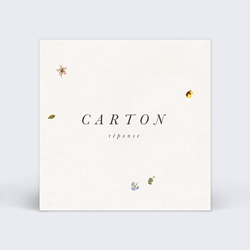 Carton Rponse Mariage Fleurs Presses