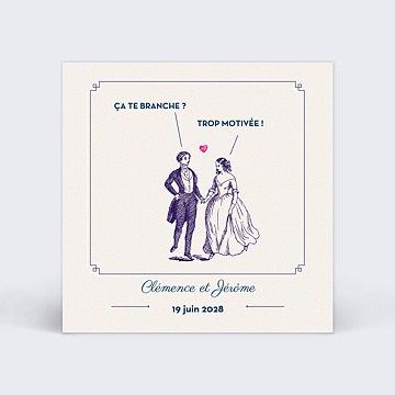 Carton Rponse Mariage Hirondelle d'Amour