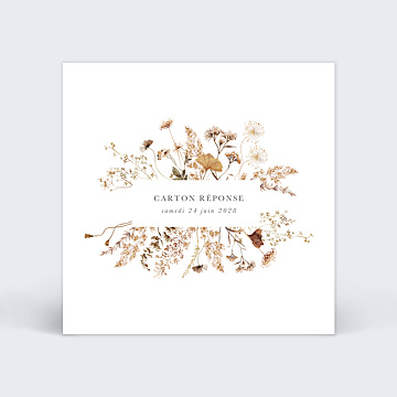 Carton Rponse Mariage Jardin Sauvage