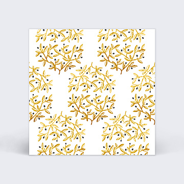 Carton Rponse Mariage Oliviers Ocre