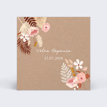 Carton Rponse Mariage Printemps Bohme