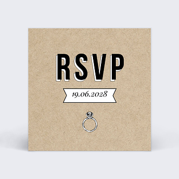 Carton Rponse Mariage Vintage Ludique