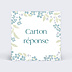 Carton Réponse Mariage Petites fleurs bleues