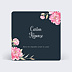 Carton réponse mariage Dark Peony Simple