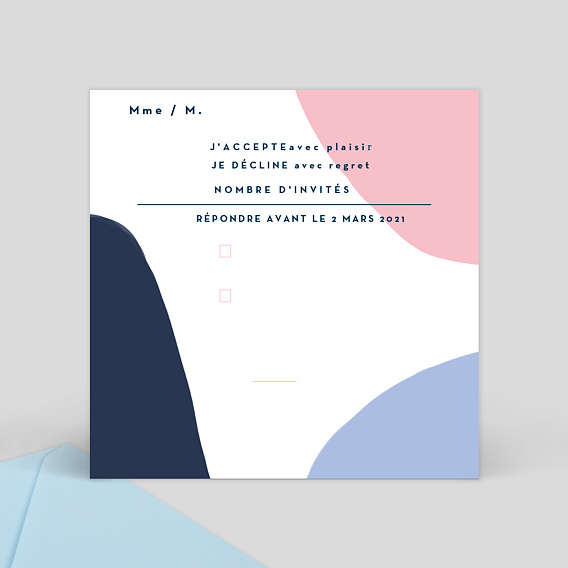 Carton réponse mariage Oh Boy! Verso