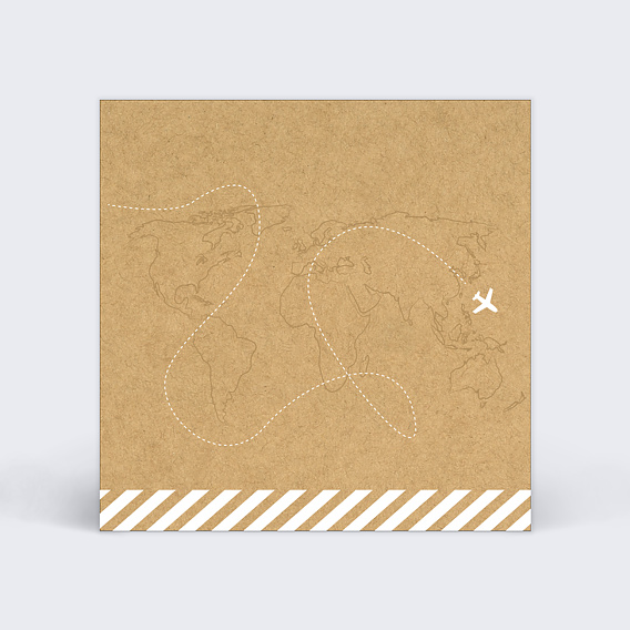 Carton réponse mariage Ensemble en Vadrouille Recto