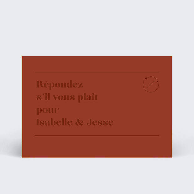 Carton Réponse de Mariage Mister M Jesse Recto