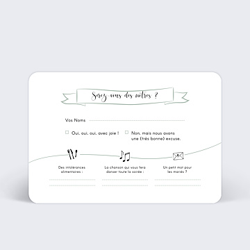 Carton Rponse Mariage Tempo