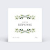 Carton réponse mariage Végétal Classique