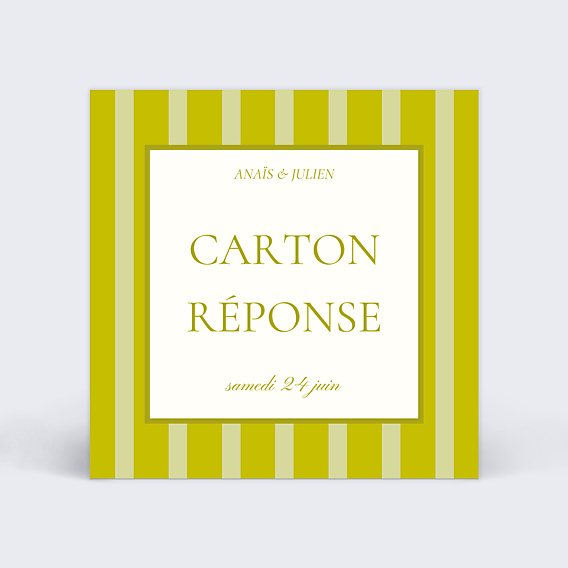 Carton réponse mariage Amour lumineux