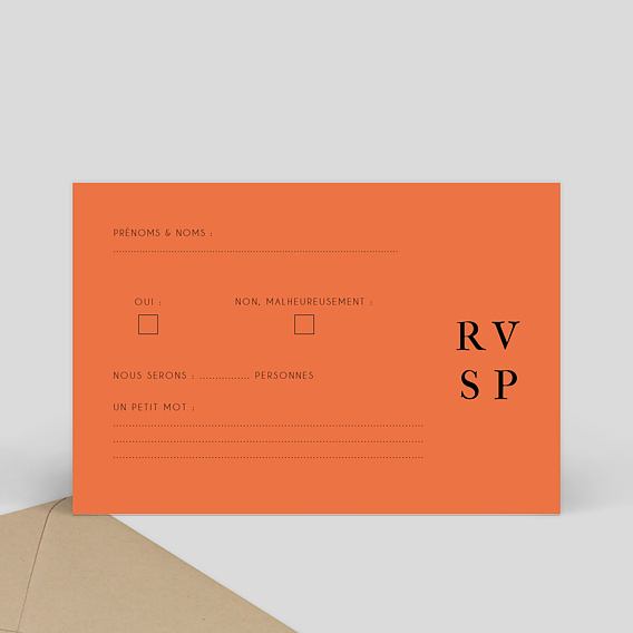 Carton réponse mariage Mister M Marcus Verso