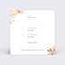 Carton réponse mariage Flower of Fall Verso